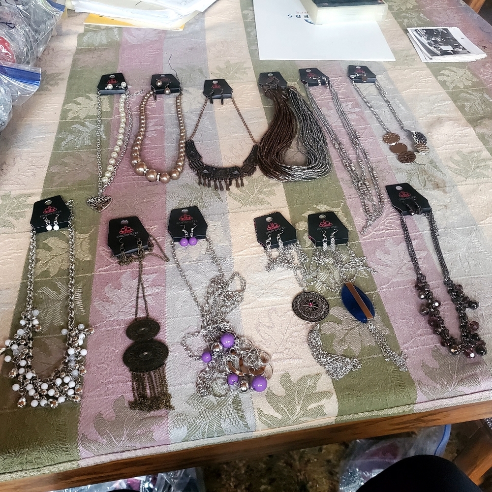 Paparazzi Necklace & Earring Sets Lot 12 Big & Chunky Costume Jewelry List 28
